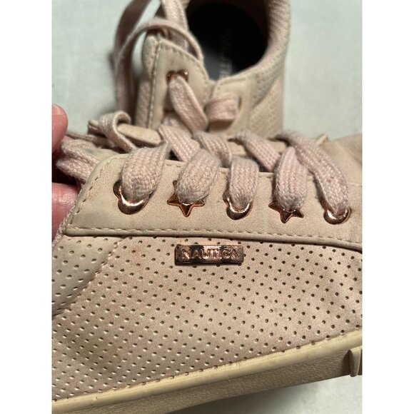 Nautica Childrens Light Pink Lace-Up Sneakers Size 1 - Picture 2 of 6